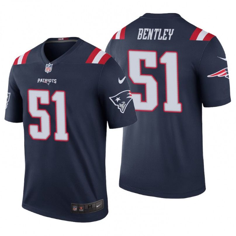 Men New England Patriots #51 Ja Whaun Bentley Nike Navy Color Rush Legend NFL Jersey
